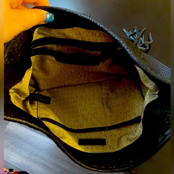 Pre-owned Vintage Isaac Mizrahi Black Leather Handbag - Picture 2 of 2